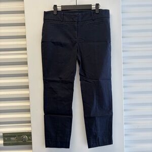 Ann Taylor Navy Straight-Leg Ankle Pants Size 6